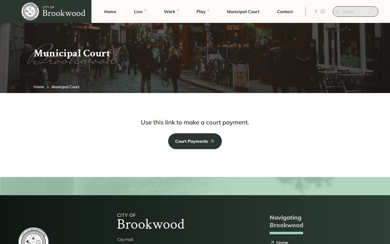 Brookwood criminal records Municipal Court instructions