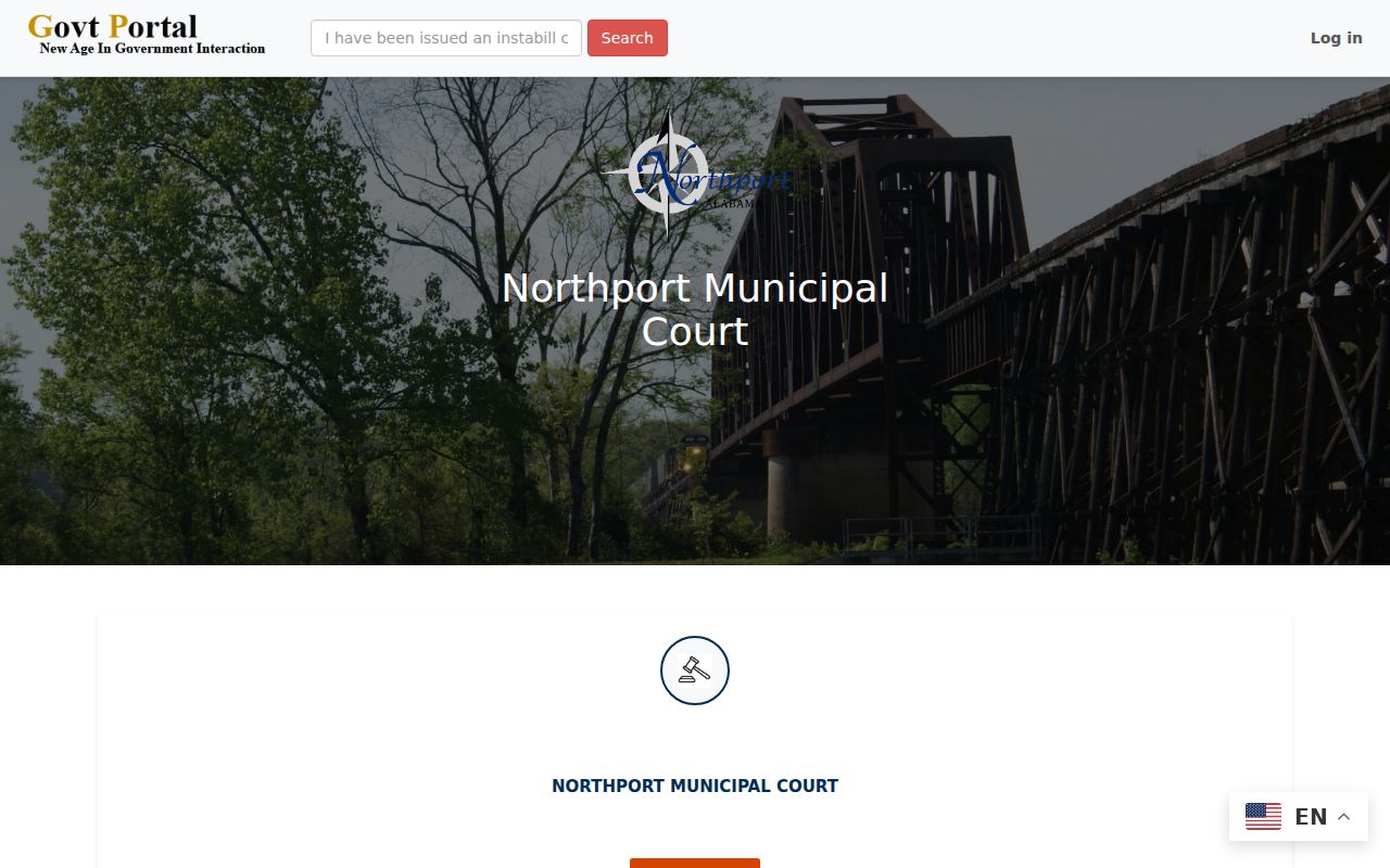 Northport criminal record ticket and court portal