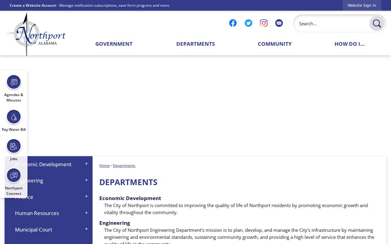 Northport criminal records and Police Department page